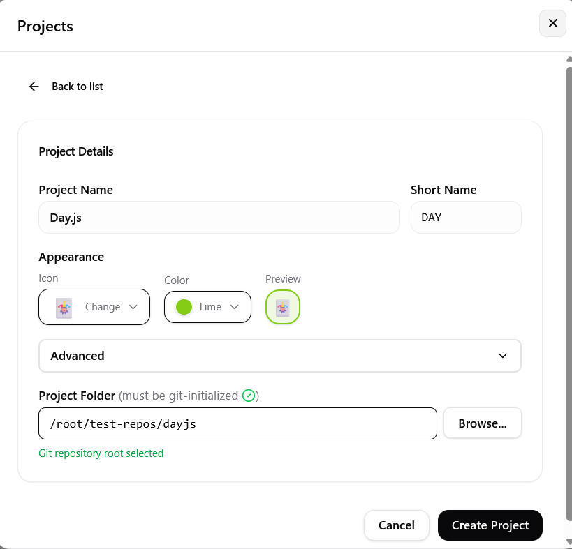 Project Creation