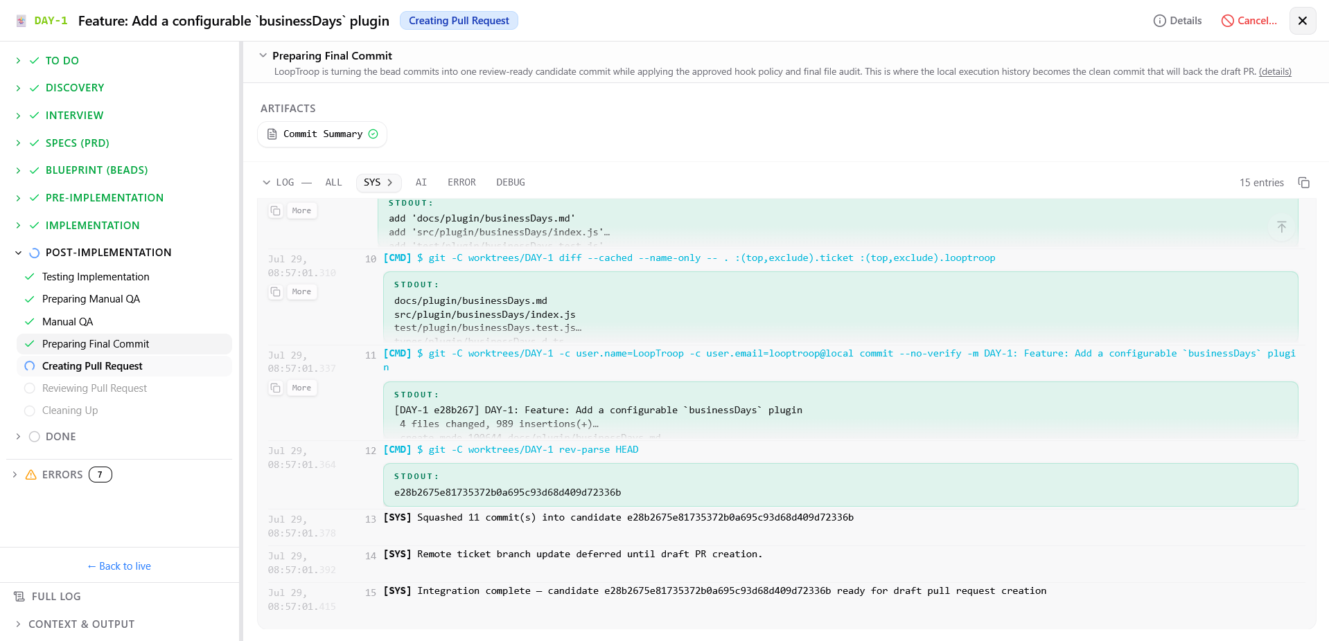 Preparing Final Commit