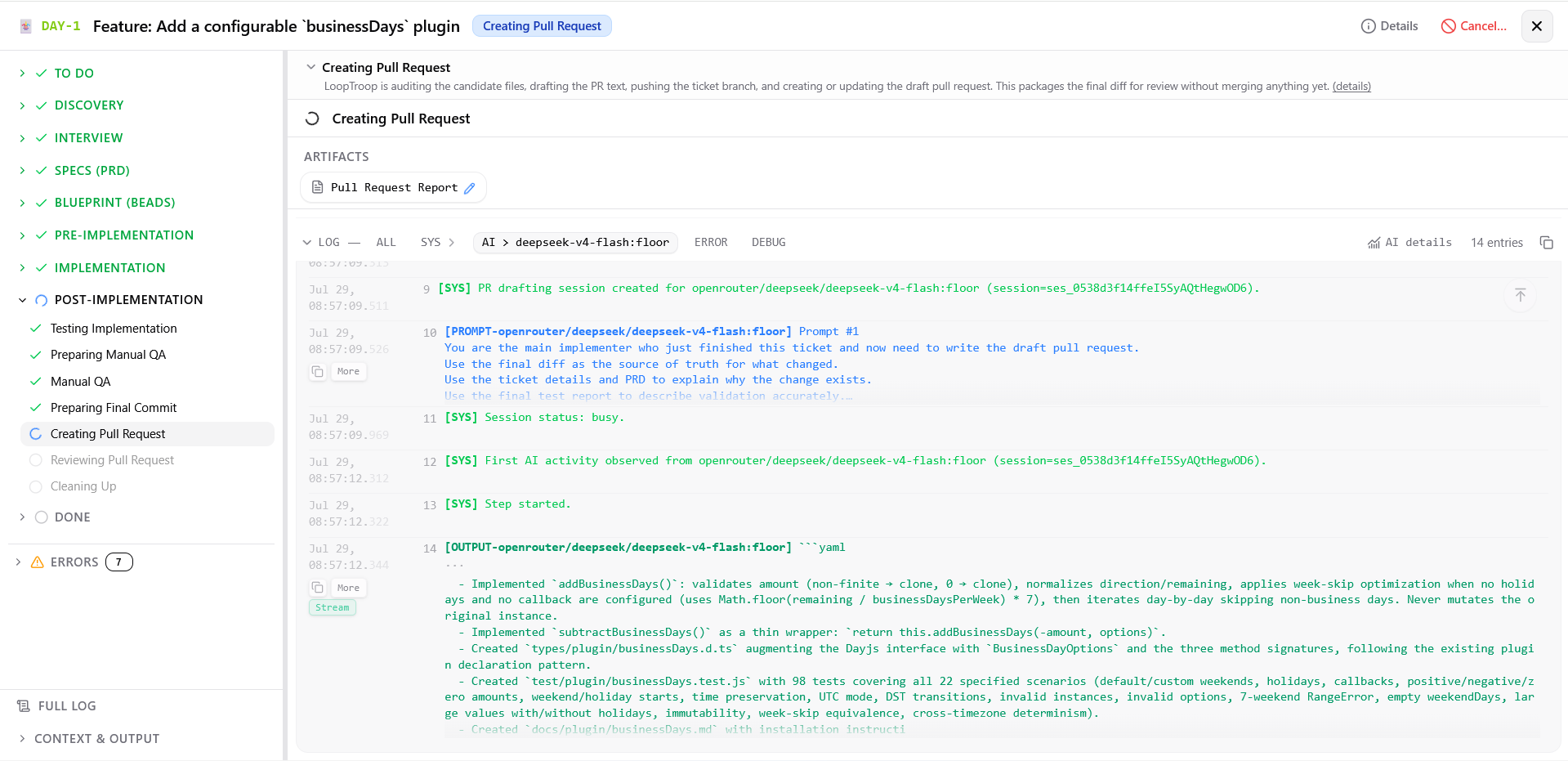 Creating Pull Request