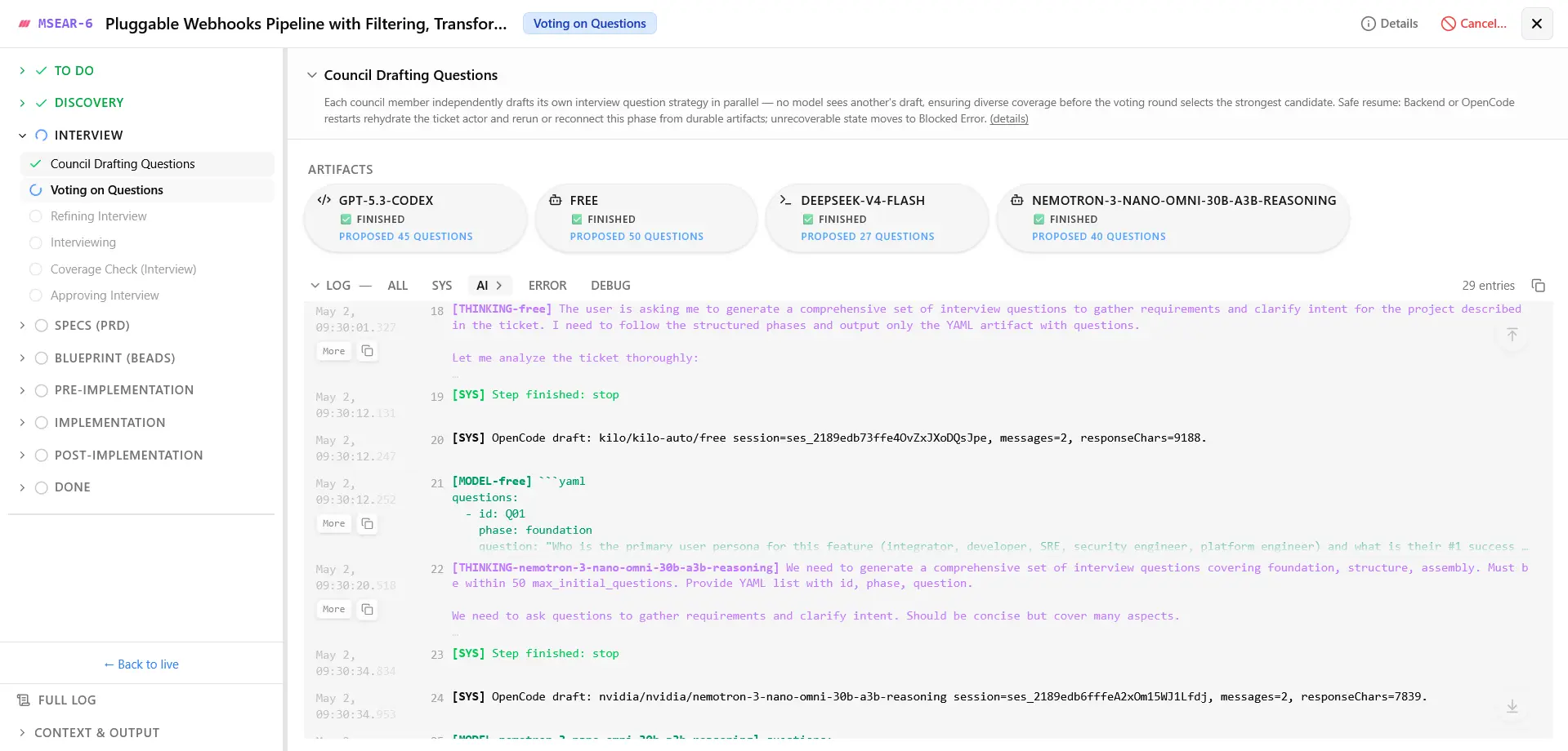 Ticket workflow detail